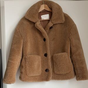 Zara Brown Teddy Jacket